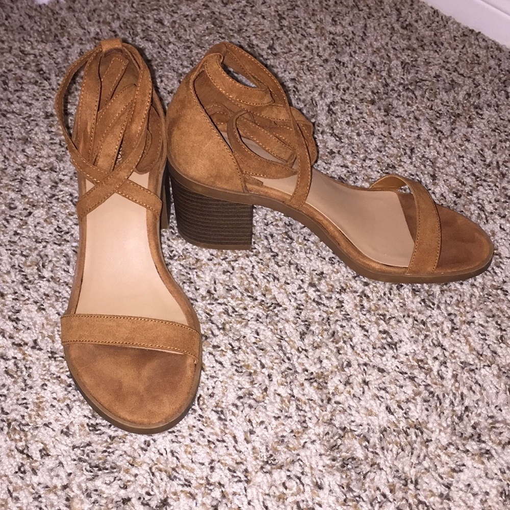 Ankle tie heels